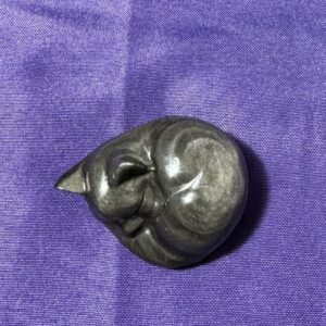 Silver Sheen Obsidian Cat