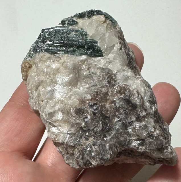 Green Tourmaline in Quartz